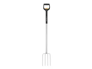 Fiskars Xact Adjustable Telescopic Garden Fork for Effortless Aeration