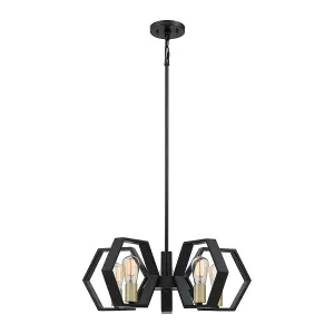 Elstead Quoizel Bismarck Pendant Ceiling Light Earth Black