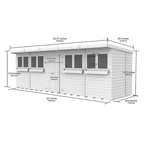 DIY Sheds 20x6 Pent Summer Shed