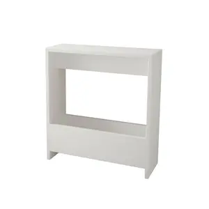 Beeler Modern Slim Compact Side Table White