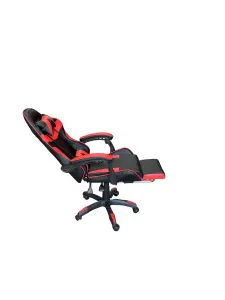 Gaming Chair Black and Red with Foot Rest