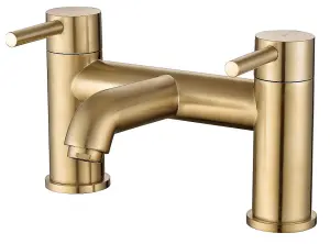 Aquarius Zanelli Bath Filler Tap Brushed Brass AQ3064