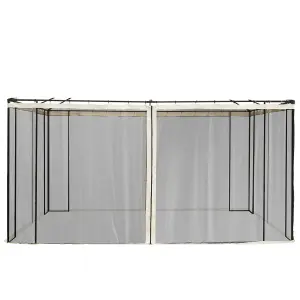 Outsunny 352 x 207cm Universal Replacement Gazebo Mesh Netting Screen Walls