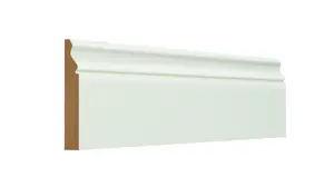 GoodHome Fully finished White MDF Ogee Architrave (L)2100mm (W)69mm (T)18mm