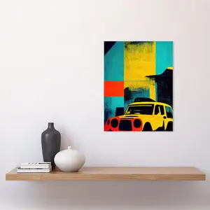 Warhol Inspired Modern Abstract Car Taxi - Print Unframed / 40.5cm H x 30.5cm W x 0.2cm D