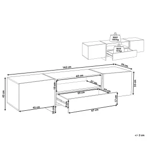 Beliani Modern TV Stand White RUSSEL