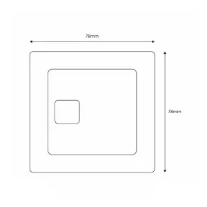 Square Back to Wall Toilet Pan with Soft Close Slim Seat and Concealed Cistern Square Chrome Flush Button