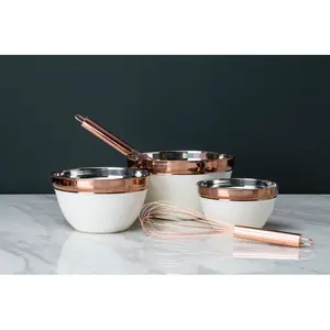 Canora Grey Dixon Stainless Steel Whisk Rose Gold / 8cm H x 39cm W