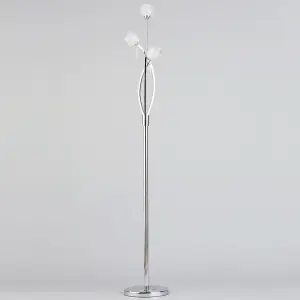 Litecraft Marta Chrome 3 Light Floor Lamp