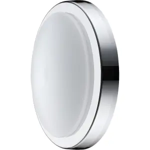 Luceco Indoor Bulkhead Light with White & Chrome Bezels, 2200LM