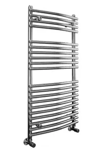 Rinse 1000 x 500mm Curved Chrome Designer Heated Towel Rail