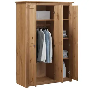 3-Door Wardrobe 118x50x171.5 cm Pine Panama Range