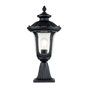 Elstead Chicago Outdoor Pedestal Light Textured Black, IP44