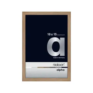 nielsen Alpha Aluminium Picture Frame Oak / 10cm W x 15cm H