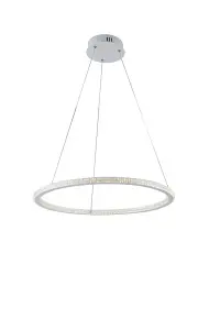 Luminosa BRYANT LED Ring Pendant Ceiling Light White 3265lm 3000K 60x2cm