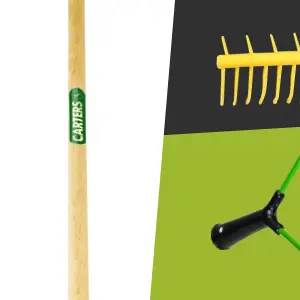 Pegdev - PDL - 32 Tooth Polypropylene Landscape Rake with Gardening Gloves - Professional Ground Care Essential Kit.