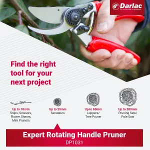 Darlac Expert Rotating Handle Bypass Secateurs