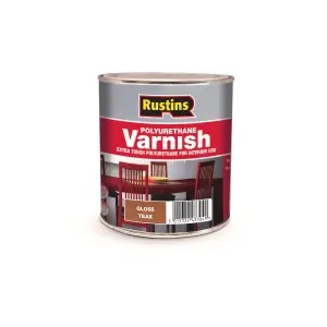 Rustins Polyurethane Varnish Gloss - Teak 1ltr