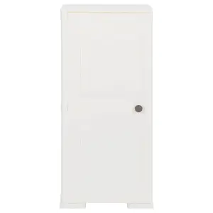 Berkfield Plastic Cabinet 40x43x85.5 cm Wood Design White