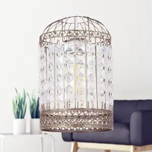 First Choice Lighting Martil Antique Brass Jewelled Pendant Lightshade