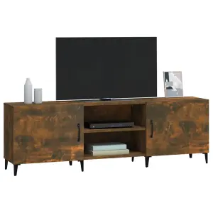 Berkfield TV Cabinet Smoked Oak 150x30x50 cm Engineered Wood