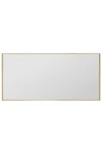 MirrorOutlet Artus Full Length Gold Aluminium Edged Leaner Wall Leaner Mirror 68" X 33" (174CM X 85CM)