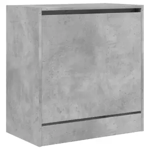 Shoe Cabinet Concrete Grey 60x34x63.5 cm Engineered Wood