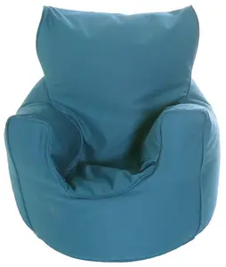 Cotton Twill French Blue Bean Bag Arm Chair Toddler Size