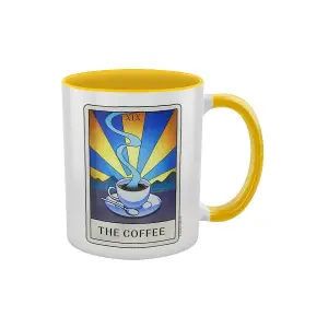 Deadly Tarot The Coffee Inner Two Tone Mug Yellow/White (One Size)