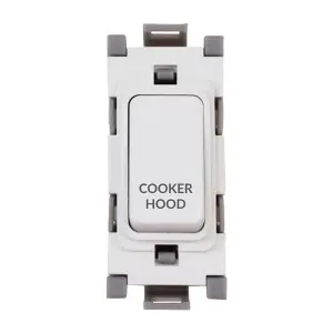 Deta G3560 Grid Switch 20 Amp Double Pole White marked Cooker Hood (White)