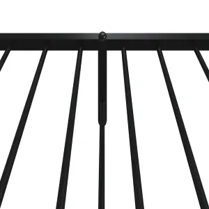 Berkfield Metal Bed Frame with Headboard and Footboard Black 100x200 cm