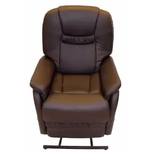 Dream Comfort Rise & Recline Chair - Chocolate PU Leather