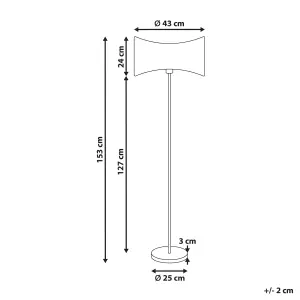 Metal Floor Lamp Silver CALVILLO