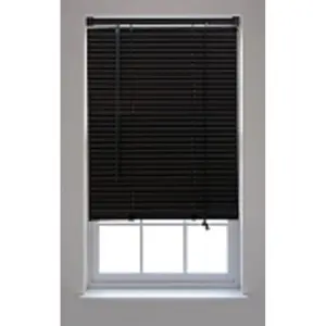 PVC Room Darkening Venetian Blind Black / 213 cm L x 75 cm W