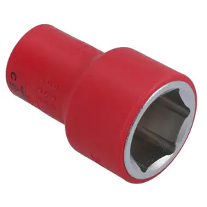 24mm 1/2in drive VDE Insulated Shallow Metric Socket 6 Sided Single Hex 1000 V