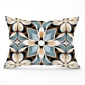 Beige And Brown Abstract Pattern Cushions 33cm x 48cm