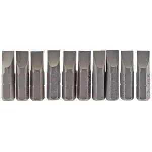 Draper 6.5mm 1/4" Hex. Plain Slot Insert Bit 25mm Long x 10 64034