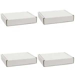 25 x White Small Single Wall Die Cut Packing Shipping Boxes C4