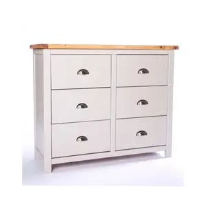 Argenta 6 Drawer Chest of Drawers Chrome Cup Handle