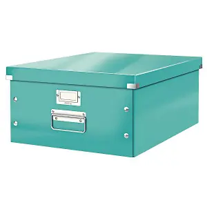 Leitz Wow Click & Store Ice Blue Storage Box with Metal Handles Large