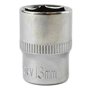 13mm 1/4" Drive Shallow Metric Socket Single Hex / 6 sided Bergen