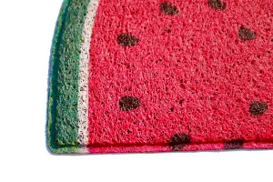 Nicoman Spaghetti Loofah Halfmoon Door Mat 70 x 44cm - Water Melon