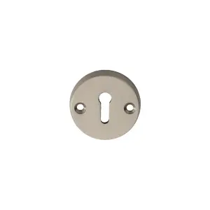 45mm Lock Profile Open Escutcheon 8mm Depth Satin Nickel Keyhole Cover