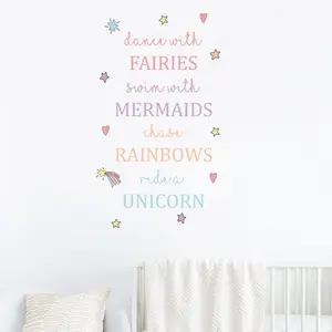 Mermaids, Fairies, Unicorns & Rainbows Wall Sticker