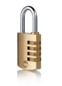 Yale Brass Combination Padlock 40mm - Y150B/40/130/1