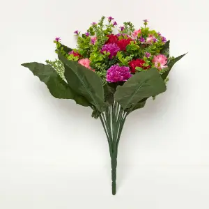 Homescapes Multi Colour Artificial Chrysanthemum Flower Bouquet Arrangement