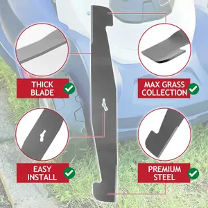 SPARES2GO Metal Blade compatible with Spear & Jackson S1740ER S4040X2CR Lawnmower (40cm)