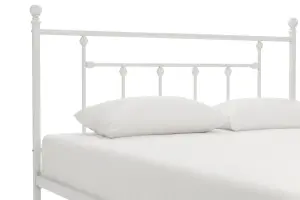 Manila Metal Bed White, King Size