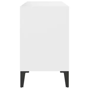 Berkfield TV Cabinet with Metal Legs White 69.5x30x50 cm