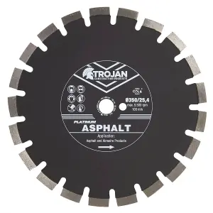 Trojan Platinum Asphalt Diamond Blade 350mm/14" x 25.4